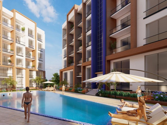 Investitionsmöglichkeit 2+1 Wohnung zum Verkauf in einem Komplex mit Startpool, eine Premiere in der Region Famagusta Çanakkale, HABİBE ÇETİN 05488547005