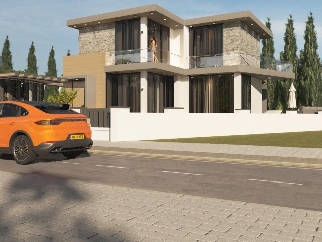 Land with Villa Project in İskele Boğaz, Only 30 Meters from the Beach: Let Your Dream Come True!