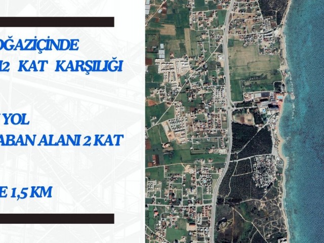 Geeignet für den Bau in Yeniboğaziçi: Landmöglichkeit zum Verkauf im Tausch gegen Boden!