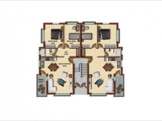 Flat For Sale in Alsancak, Kyrenia