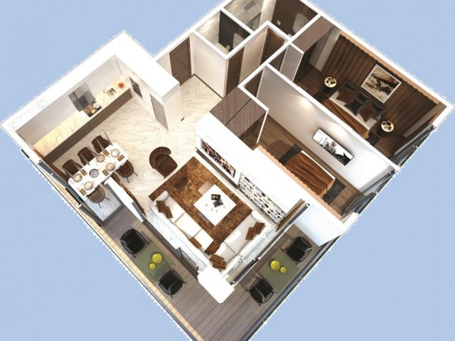 Grand Sapphire block C, 2+1 end apartment, with installments!