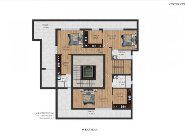  PROJE - Girne merkezde 2+1 satılık daireler 