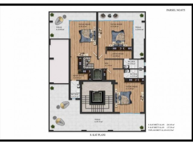 ПРОЕКТ - Квартиры 2+1 на продажу в центре Кирении