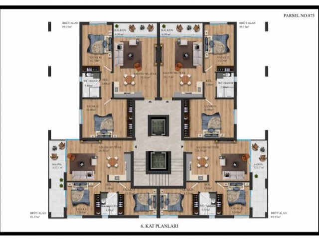 ПРОЕКТ - Квартиры 2+1 на продажу в центре Кирении