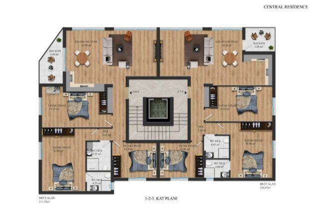 PROJECT - 3+1 flats for sale in Kyrenia center