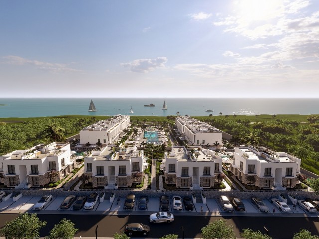 3+1 Wohnung mit Meer- und Bergblick, privatem Garten und Terrasse in Esentepe