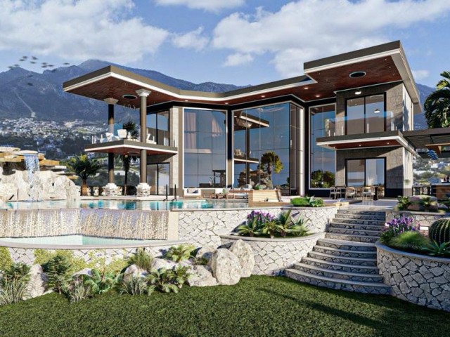 LUX 5+1 Wohnung zum Verkauf in Çatalköy (direkt am Meer – 1750 m² Grundstück)