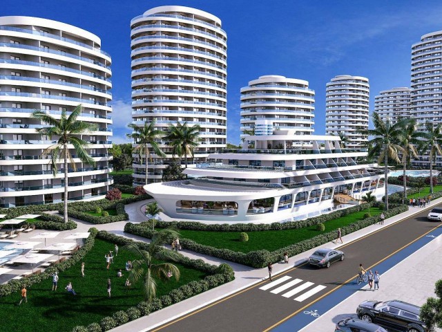 1+1 Flats for Sale in Iskele Long Beach (Mega Akvaryum Restaurant)