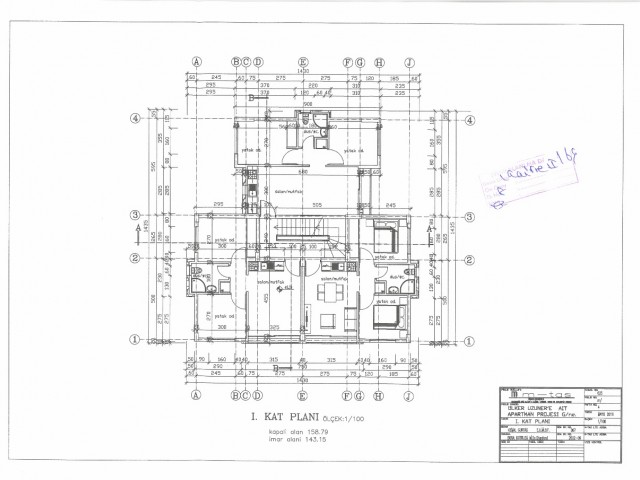 Project with 7x 2+1 flats in Lapta, all permits received and approved, 90% planning permission, Turkish finance, 3 floor land for sale with permission (1st basement garage)
