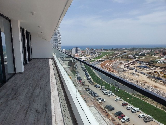 Eine Gelegenheit, die man sich nicht entgehen lassen sollte, Südfassade, Block B, Ecke, 2+1 Wohnung mit vollem Meerblick in Iskele Long Beach Grand Sapphire