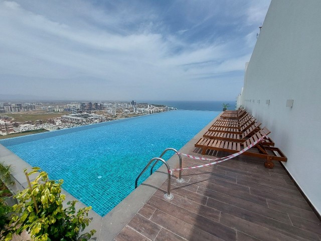 Bargain price east facing 1+1 flat with magnificent unobstructed sea view in GRAND SAPPHİRE