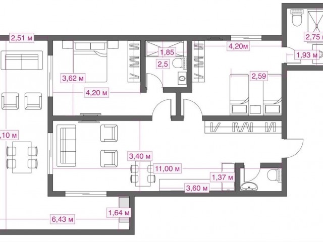 Satılık Penthouse-Long Beach, İskele