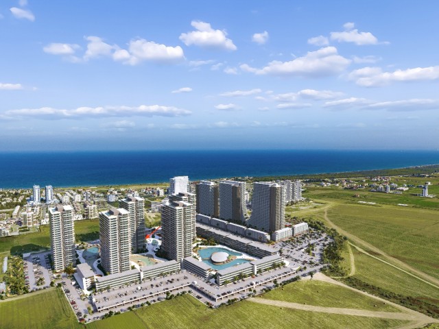 1+1 Flat in 6th floor (West view) 55 sqm + 6 sqm balcony in Grand Sapphire project. Iskele, Famagusta region.