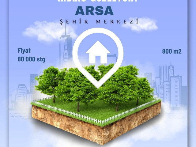 FIRSAT ARSA! Güzelyurt Merkezde Ticari ve konut  imarlı 800m2 arsa