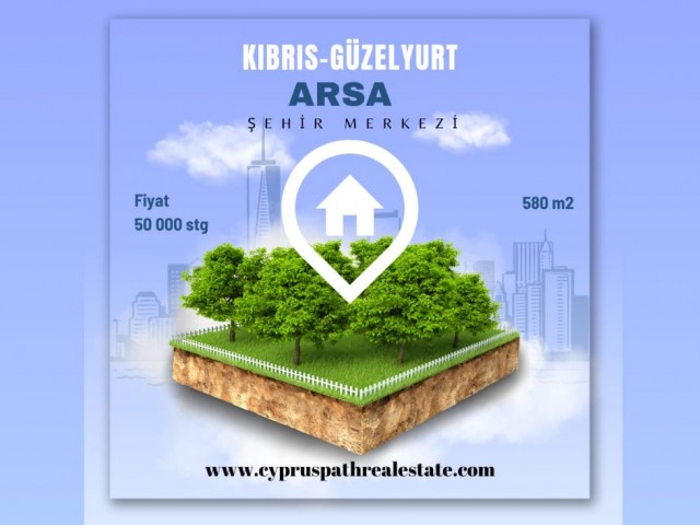 CHANCENLAND! Grundstück zum Verkauf im Güzelyurt-Zentrum, geeignet für den Haus- und Wohnungsbau