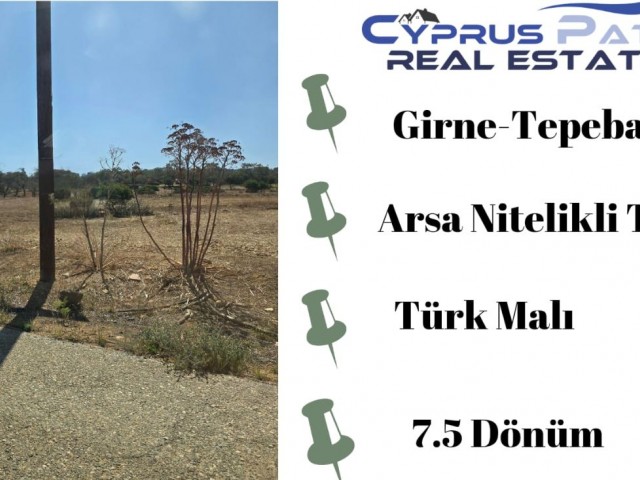 Girne Tepebaşı Yatırım Fırsatı 7.5 dönüm Türk malı