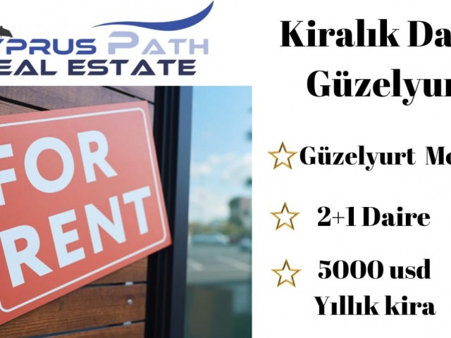 2+1 furnished flat for rent in Guzelyurt Center