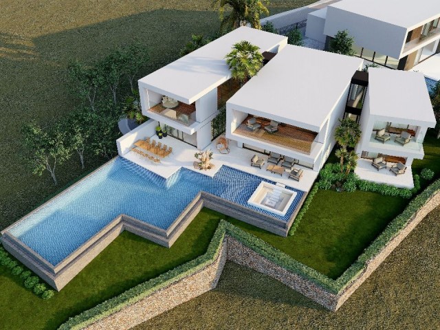 A Unique Project in Kyrenia Çatalköy, Beachfront, Turkish Cob, 5 + 1 Magnificent Villa Is for Sale. ** 