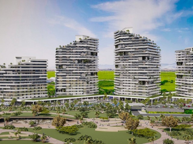 Iskele, Long Beach De Hotel Concept, Wohnung mit hohem Einkommen zum Verkauf aus einem großartigen Projekt