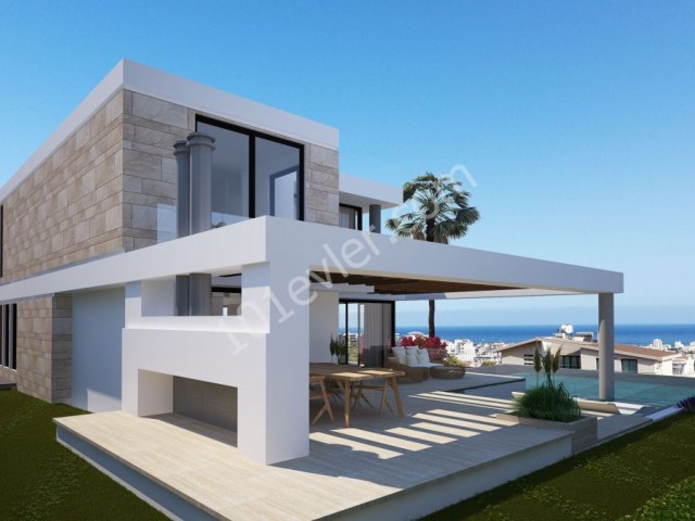 Im Zentrum von Kyrenia, in schönster Lage, steht die Villa mit unverbaubarer Aussicht und Pool zum Verkauf. 