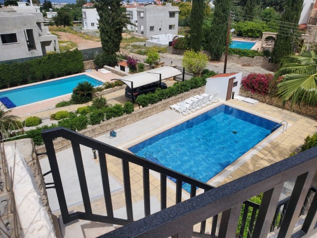 Fully furnished 3+1 villa with pool for rent in Çatalköy