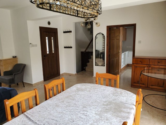 Fully furnished 3+1 villa with pool for rent in Çatalköy