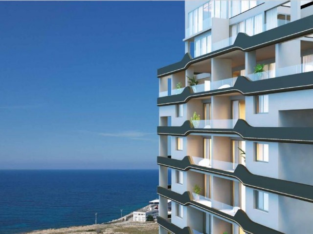 2+1-Wohnung in Kyrenia, wo Sie erleben können, wie das Blau des Himmels und das Meer in Harmonie aufeinander treffen
