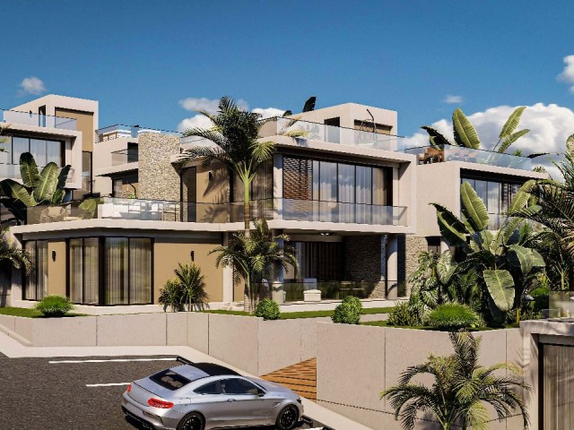 Studio- und 2+1-Penthouse-Wohnungen zum Verkauf in Kyrenia Esentepe