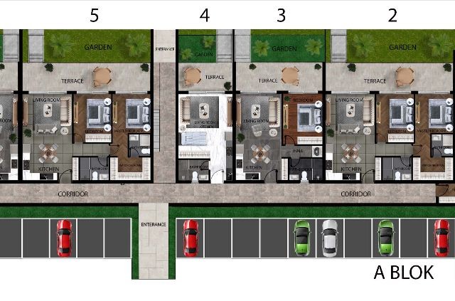 Квартиры 1+1 и 2+1 на продажу в Искеле Бахчалар