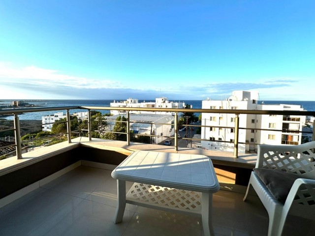 3+1 Furnished Flat for Rent with Sea View in Kyrenia Center