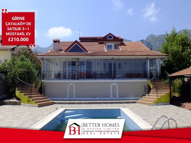 3+1 DETACHED HOUSE FOR SALE IN KYRENIA ÇATALKÖY ** 