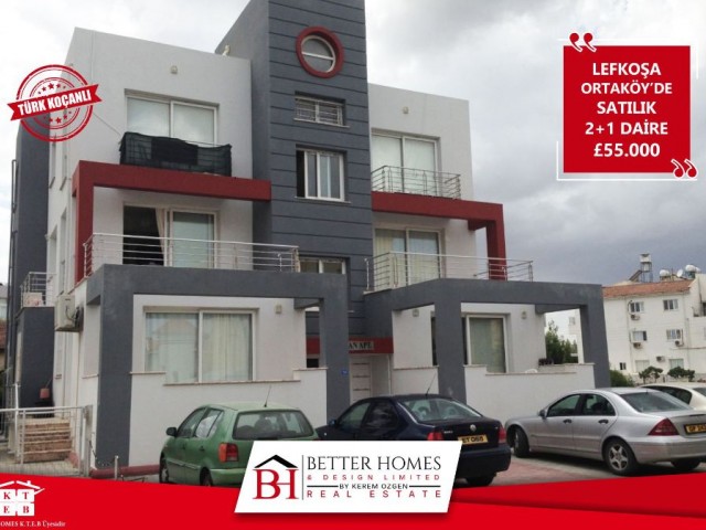 LEFKOŞA ORTAKÖY'DE SATILIK TÜRK KOÇANLI 2+1 DAİRE