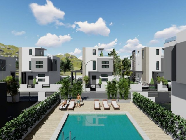 ZERO 3+1 VILLAS FOR SALE IN KYRENIA LAPTA ** 