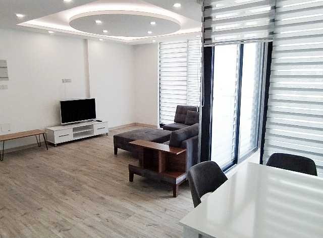 Girne'nin prestijli binasında kiralık daire full eşyalı 2+1 daire