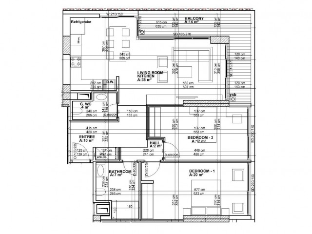 2+1 Eckwohnung mit Meerblick zum Verkauf in Grand Sapphire / Block C, 9. Etage, Südostausrichtung