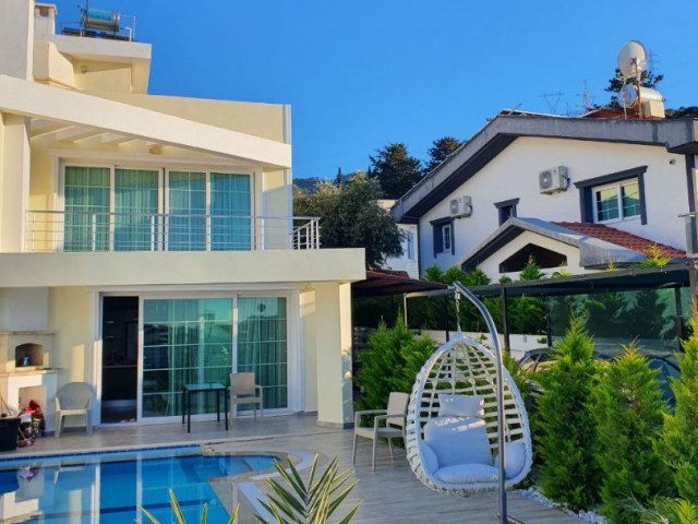 Fully Furnished 3+1 Villa For Rent In Girne Alsancak Area