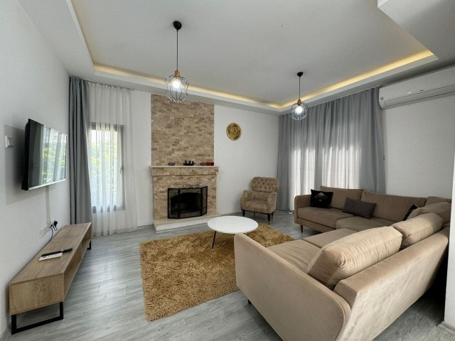 Alsancak, 3+1 furnished villa for rent, private garden, shared pool