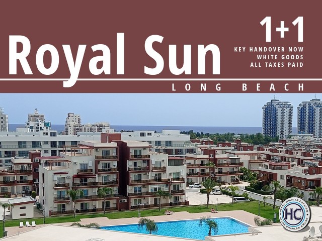 Fiyat Düştü! [ Royal Sun ] Satılık 1+1 Daire / 6. Kat / Beyaz Eşya, KDV Ödenmiş / Kıbrıs Long Beach