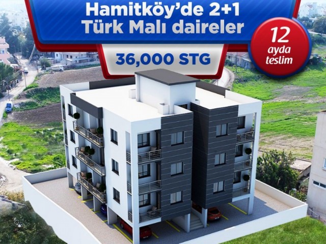 Lefkoşa Hamitköy'de 2 yatak odalı Daireler £ 36.000 