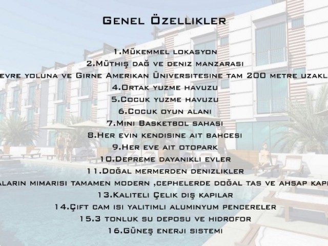 Girne Zeytinlik Bölgesinde Girne Amerikan Üniversitesi’ne 5 dk sürüş mesafesinde DAİRE fiyatına Tripleks Villalar 125,000 STG!