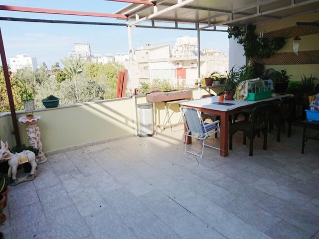 SHOCK IS DISCOUNTED!!! 80,000 Stg! 4+1 Large Well-Maintained Penthouse with Large Terraced Fireplace for Sale in Kyrenia Central ** 