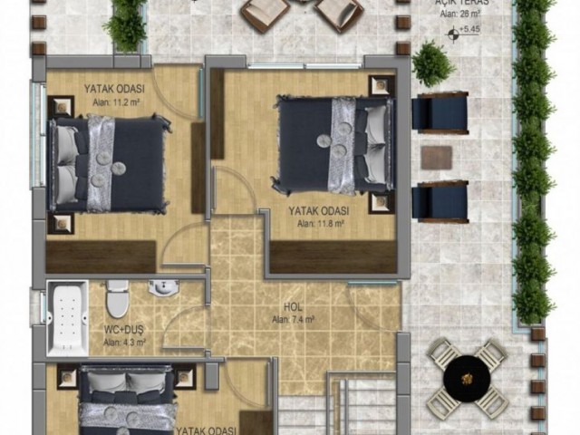 5+1 Triple Llogara Villas In Kyrenia Ozanköy 199,000 Stg.Startpreise! ** 