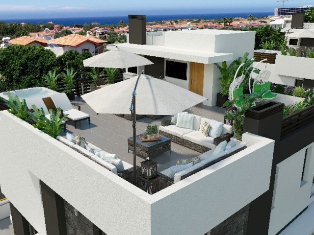 4+1 Villas with Mountain-Sea View, Super Quality -Turkish Title Deed-Pool in Çatalköy 299,000Stg.! ** 