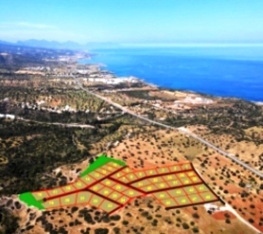 Newly opened plots in Tatlısu, 360 degree mountain and sea views, 2 minutes to the main road