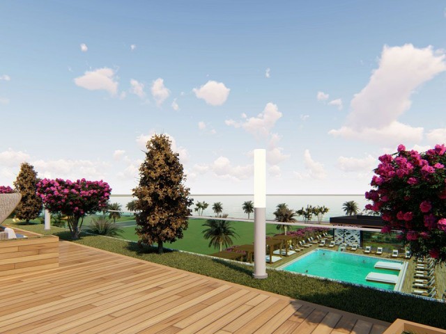 On the Sea Side of Lapta, Within Walking Distance to the Sea, Luxury Residence Project with Pool, 1+