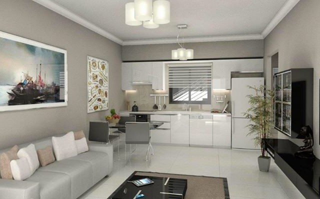 (2+1) in Ozankoy with white goods,common pool,terraced and air conditioned dreamy flats!!