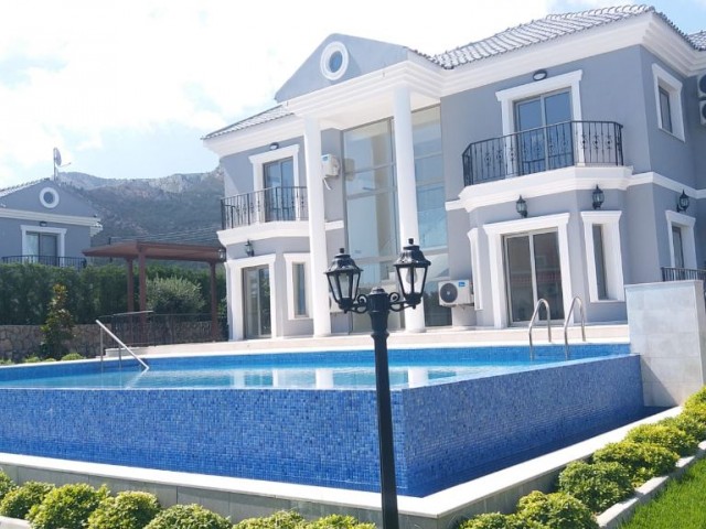 3+1 380m2 Detached Ultra Lux Villa for Sale in Kyrenia Bellapais in a Garden with a Private Infinity