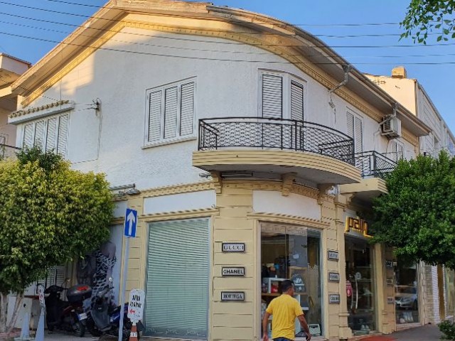 A Commercial Building for Sale on the Main Street for those who want to Take the Opportunity to Get a 330m2 Ground-Floor and Terraced, Workplace - Office - Boutique hotel / Hostel - Cafe / Bar suitable for use in the Kyrenia Bazaar on Zia Rizki Street, with a High Value of Signage ** 