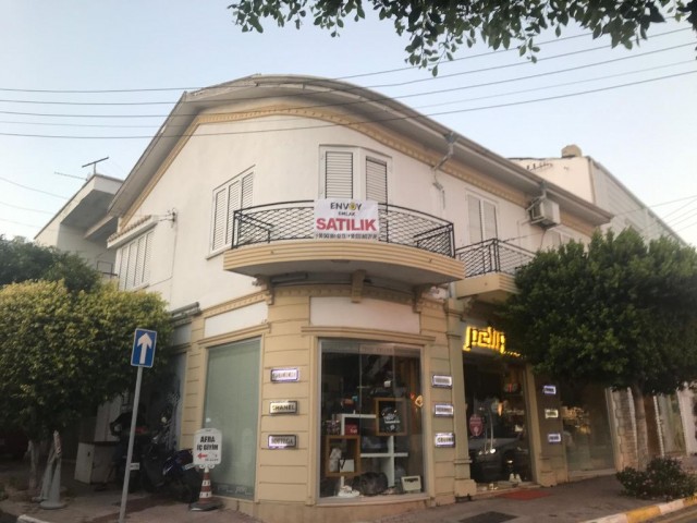 A Commercial Building for Sale on the Main Street for those who want to Take the Opportunity to Get a 330m2 Ground-Floor and Terraced, Workplace - Office - Boutique hotel / Hostel - Cafe / Bar suitable for use in the Kyrenia Bazaar on Zia Rizki Street, with a High Value of Signage ** 