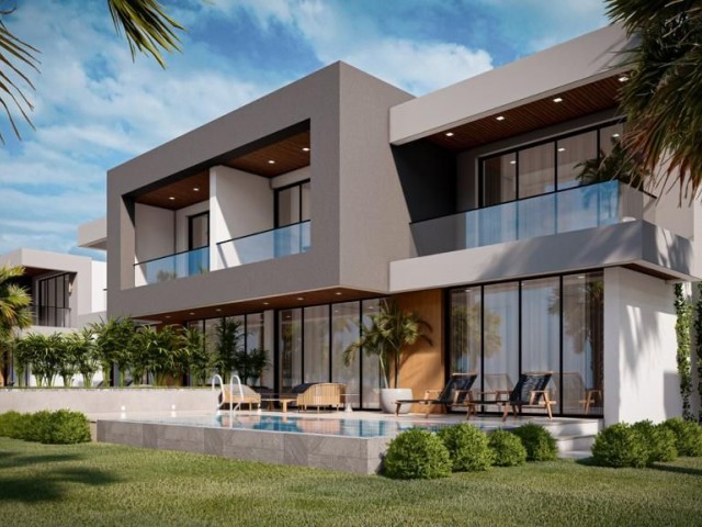 Famagusta - 3 +1 Duplex Twin Villas with Private Pool and Garden in the Most Beautiful Place of Salamis, From the Project ! ** 